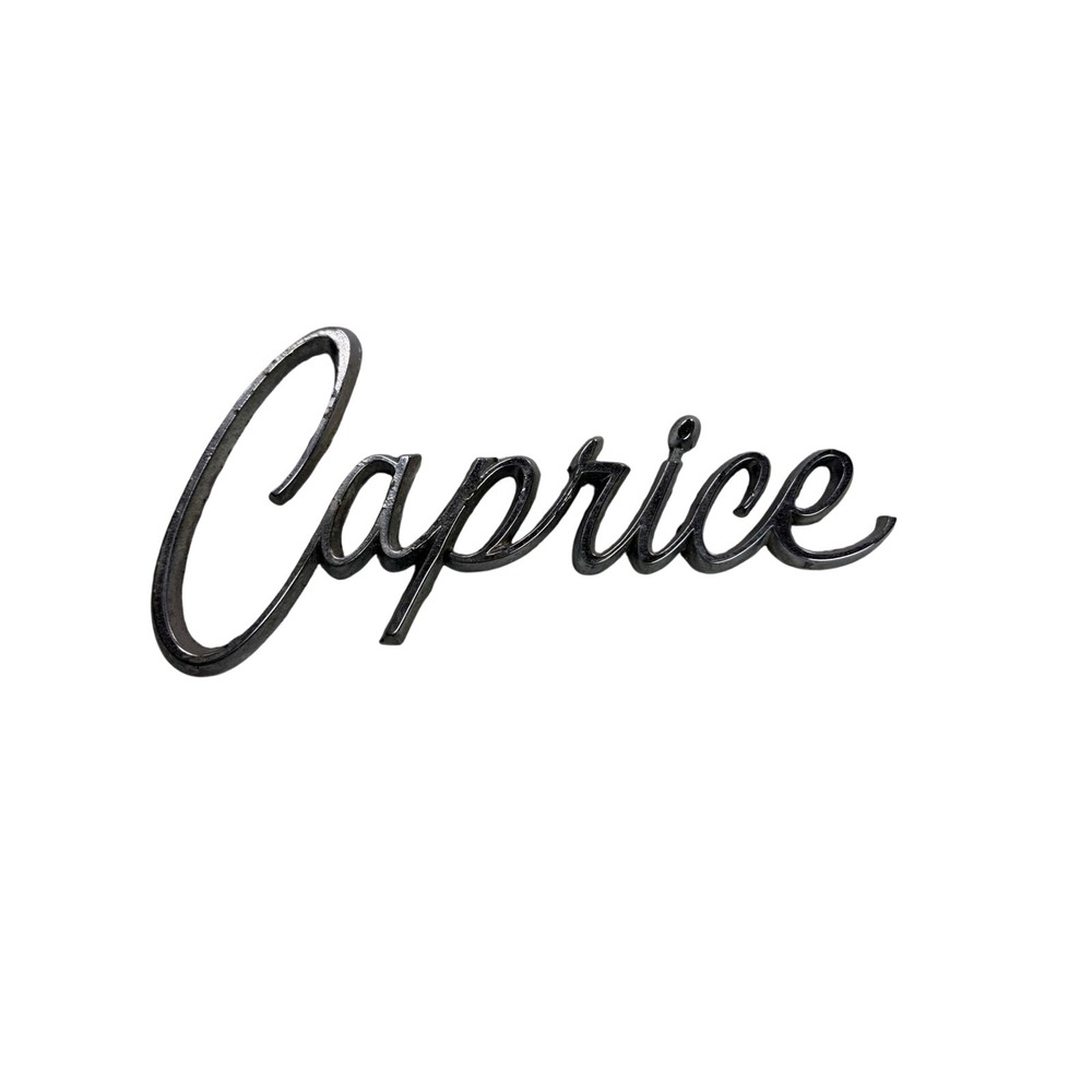 Vintage Chevrolet Caprice Script Emblem Badge GM 3878792 Original Chrome 6"